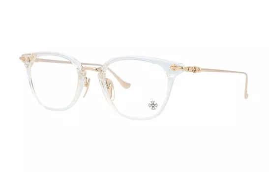 Chrome Hearts Овальные оправы для очков с пластиной и металлом, унисекс, золото