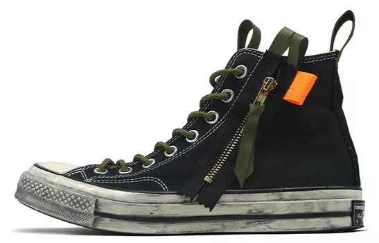 Chuck 70 Canvas Shoes Unisex High-top Black/Yellow/Green/White Converse