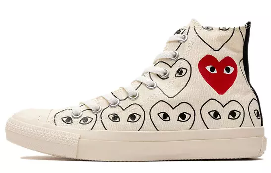 Chuck Taylor All Star 70 Hi Comme Des Garcons PLAY All-Over Natural Converse