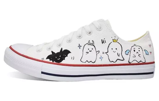 Chuck Taylor All Star Canvas Shoes Unisex Low-Top White/Black/Blue Converse