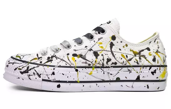 Chuck Taylor All Star Canvas Shoes Unisex Low-Boleto White/Black/Pure Platinum/University Gold Converse