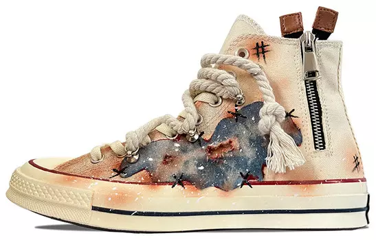 Chuck Taylor All Star Canvas Shoes Unisex High-top бежевый/коричневый Converse