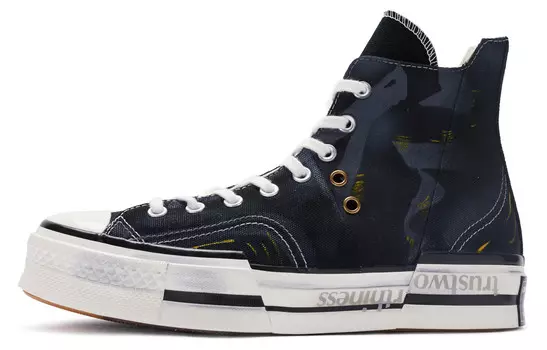 Chuck Taylor All Star Canvas Shoes Unisex High-top Black/white/blue Converse