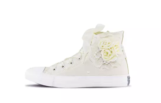 Chuck Taylor All Star Canvas Shoes Women's High-top бежевый/белый/коричневый Converse