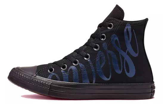 Chuck Taylor All Star Canvas Shoes Women's High-top Black/Blue Converse
