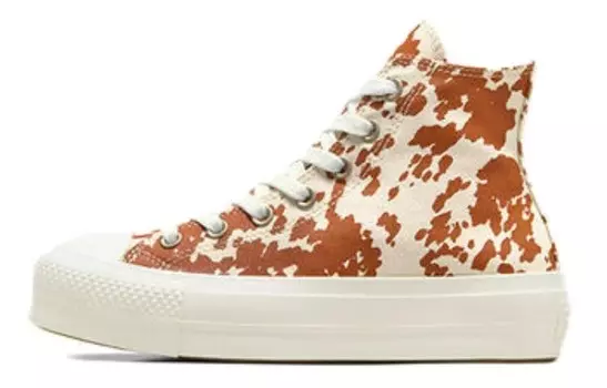Chuck Taylor All Star женские кроссовки на платформе с высоким тиснением «животное» Converse, коричневый/белый