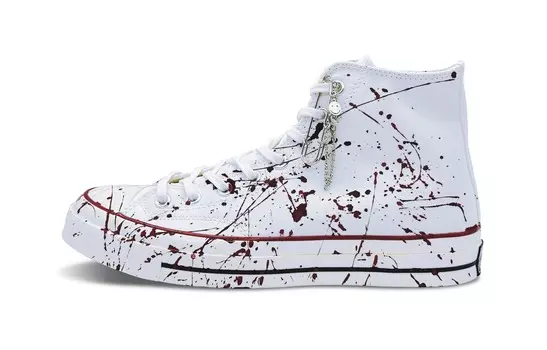 CHUCK TAYLOR Canvas Shoes Unisex High-top White/red Converse