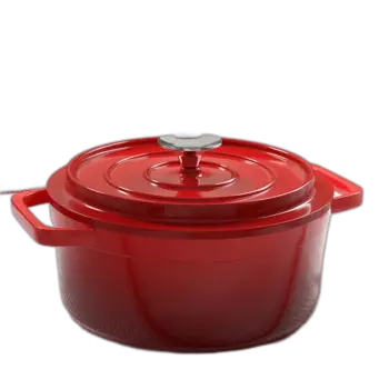 Чугунная эмалированная кастрюля Unbrand, красный