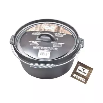 Чугунная кастрюля 28 см с крышкой, новая столовая культура neuetischkultur