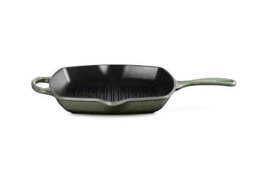 Чугунная квадратная сковорода Le Creuset, темно-зеленый
