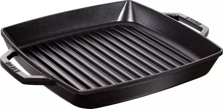 Чугунная полая кастрюля Staub Pure Grill, 28 см, черная, Black
