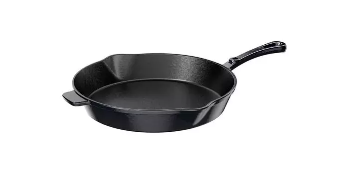 Чугунная сковорода ERnesto, сервировочная кастрюля для всех типов плит 30 см, черная
