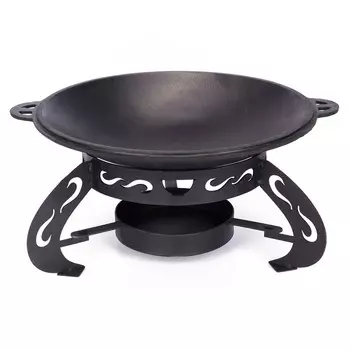 Чугунная сковорода-гриль 40 см с рамкой, чаша для гриля, площадка для приготовления пищи на открытом воздухе в кемпинге, сковорода podari