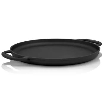 Чугунная сковорода-гриль BBQ-Toro 35 см - сервировочная сковорода, пластина-гриль