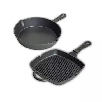 Чугунная сковорода-гриль Blackwell - 23 x 23 см - без антипригарного покрытия
