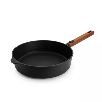 Чугунная сковорода WOLL с высокими бортами Eco Logic индукционная 28см В7см 3,5л