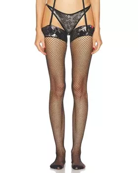 Чулки до бедра из коллаборации с SAVAGE FENTY by RIHANNA Diesel, цвет Black & Silver