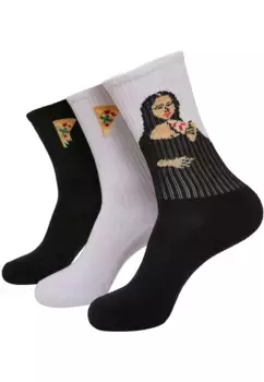 Чулки MisterTee "MisterTee Unisex Arti Pizza Sport Socks 3-Pack" (1 пара), белый