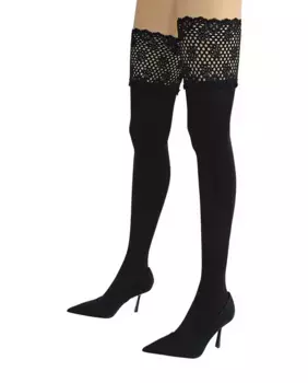 Чулки с чулками с подвязками плотностью 70 ар, гладкие, матовые, плотностью 70 ден Hyd, черный