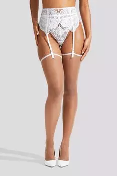 Чулки с тонким рантом и простым верхом Ann Summers, белый