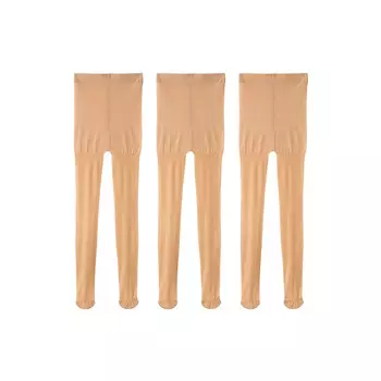 Чулки женские Muji, бежевый, 3 пары