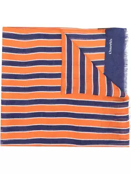 Church's льняной шарф в полоску, синий