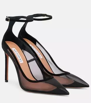 Чувственные чулки Love Affair 105 mesh Aquazzura, черный