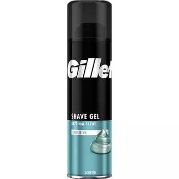 Чувствительный гель для бритья Gillette, 200 ml