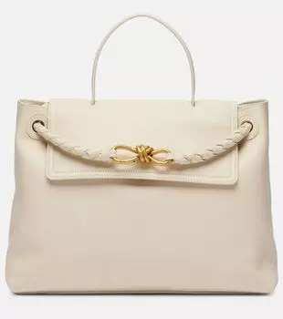 Ciao Ciao сумка из кожи среднего размера Bottega Veneta, Sea Salt-M Brass