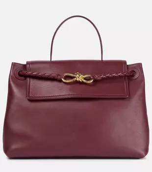 Ciao Ciao сумка из кожи среднего размера Bottega Veneta, Barolo-M Brass