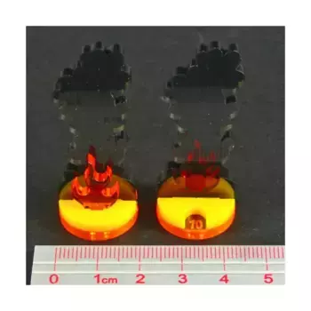 Циферблаты с пылающими обломками — средние (2), Token Sets - Explosion, Fire, Smoke (Litko Aerosystems)