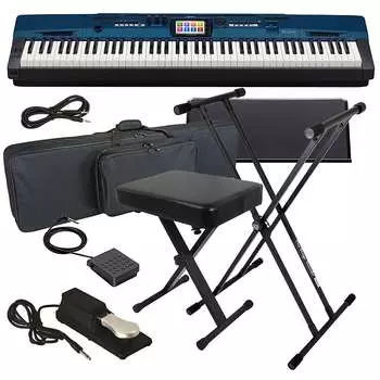 Цифровое пианино Casio Privia Pro PX-560, синий НАБОР ДЛЯ СТОЙКИ PX560BE