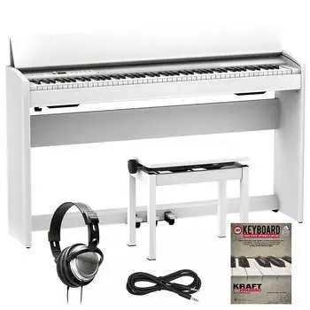 Цифровое пианино Roland F701, белое, ПОЛНЫЙ НАБОР ДЛЯ ДОМА F701 White