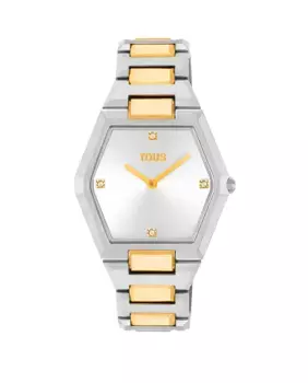 Цифровые часы Karat, браслет из стали SS и золота IPG Tous, мультиколор