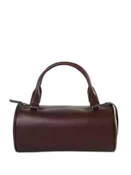 Цилиндрическая кожаная сумка-тоут Edith THE ROW, коричневый