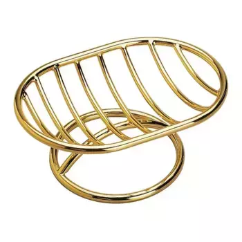 Цилиндрическая мыльница Windisch на столешнице с решеткой, золото