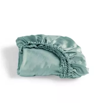 Cinderella Sundays - простынь приталенная (до 25 см) - сатин - 180х220 см - минерально-зеленый