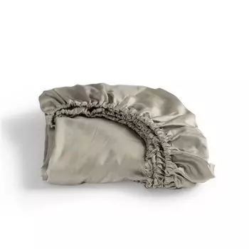 Cinderella Sundays - простыня на подгонке (до 35 см) - сатин - 160х200 см - серо-коричневый