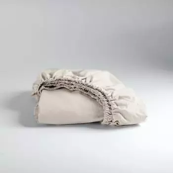 Cinderella Weekend - простынь приталенная (до 25 см) - хлопок - 200х210 см - светлый песочный