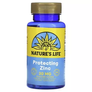 Цинк Nature's Life 30 мг, 100 капсул