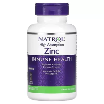 Цинк с высокой абсорбцией Natrol ананас, 60 таблеток