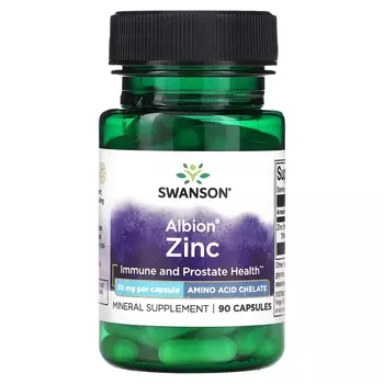 Цинк Swanson Albion 30 мг, 90 капсул