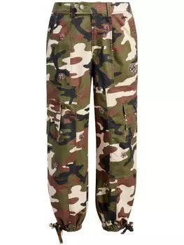 Cinq A Sept брюки карго Zola с камуфляжным принтом, коричневый