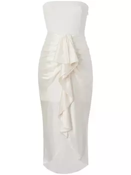 Cinq A Sept платье с оборками, белый