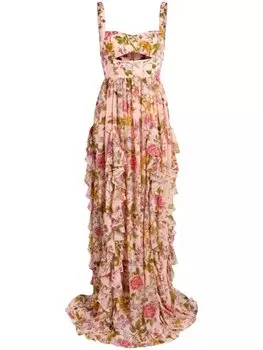 Cinq A Sept платье Xiomara с цветочным принтом, розовый