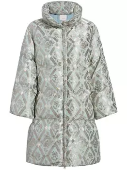 Cinq A Sept пуховик Diamond Floral Hallie, синий
