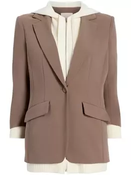 Cinq A Sept трикотажный блейзер Khloe, коричневый