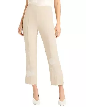 Cinq Sep Укороченные брюки с струящимися розами Brianne Cinq Sept, бежевый