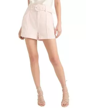 Cinq Sept Aldi Короткие шорты из смесового льна, розовый