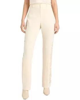 Cinq Sept Брюки с вырезом «Пейсли Керри», цвет gardenia